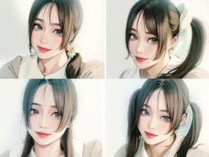 ヘアアレンジイラスト